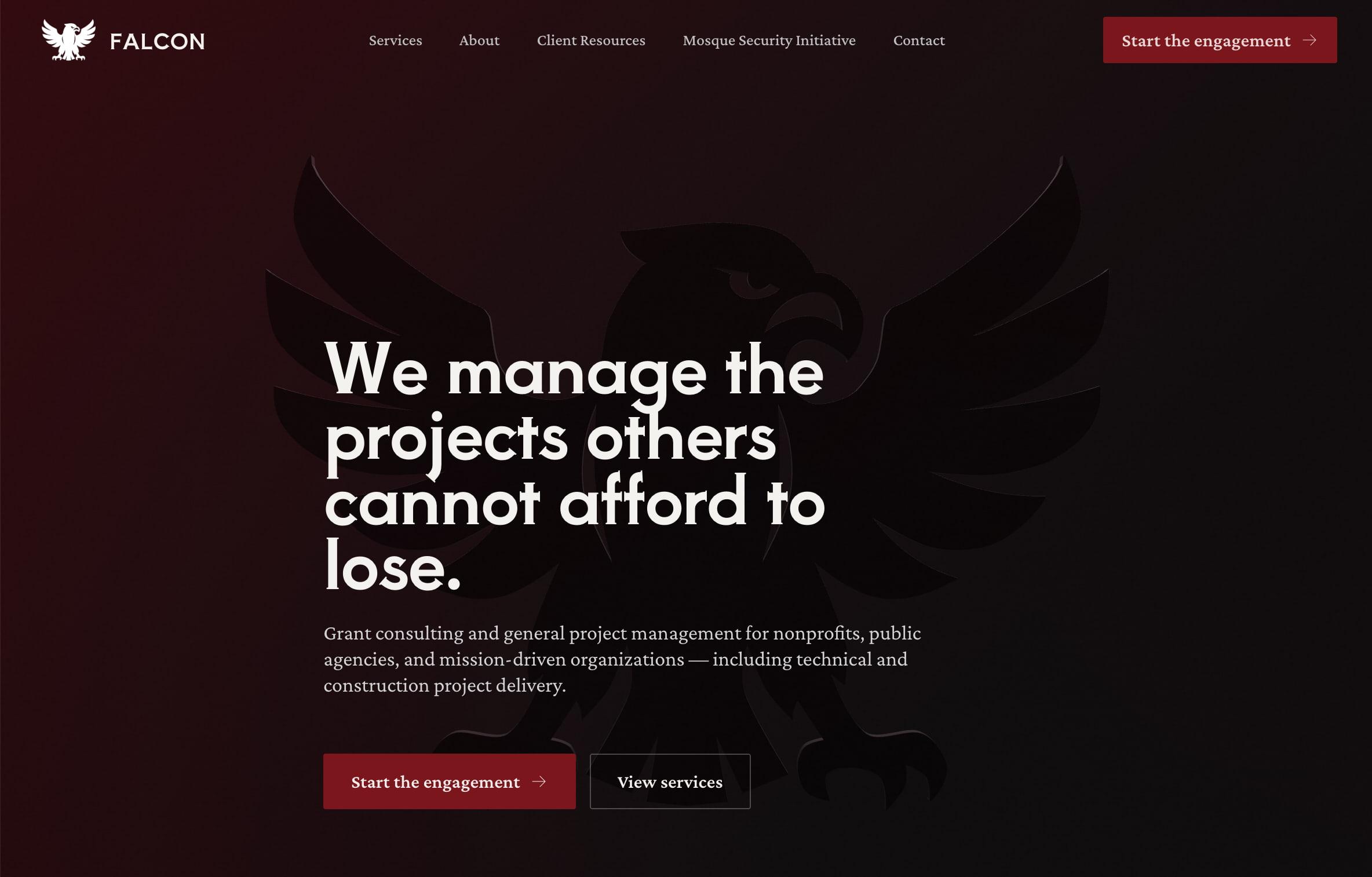 Falcon PM homepage