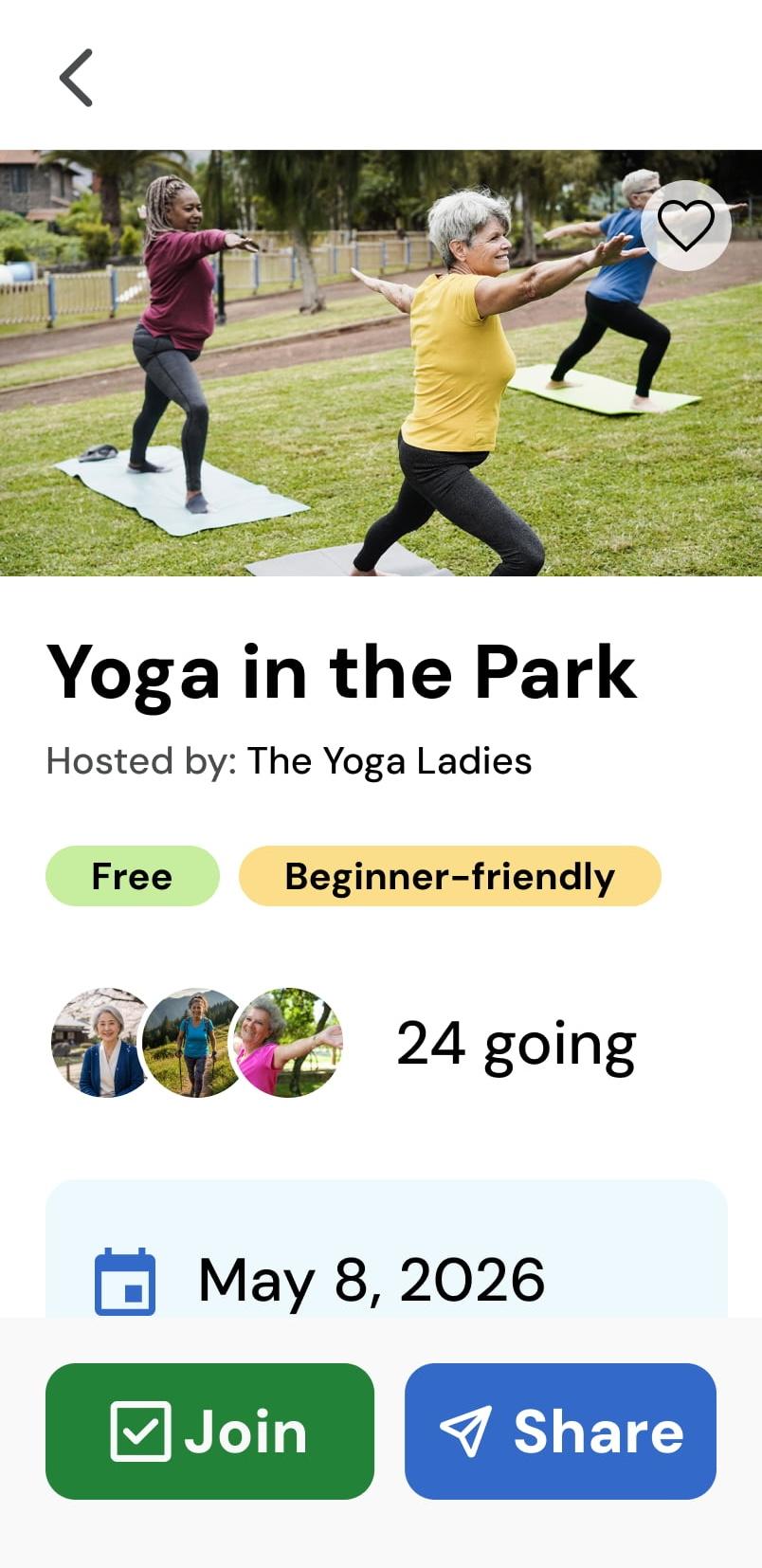 StayFit yoga session screen